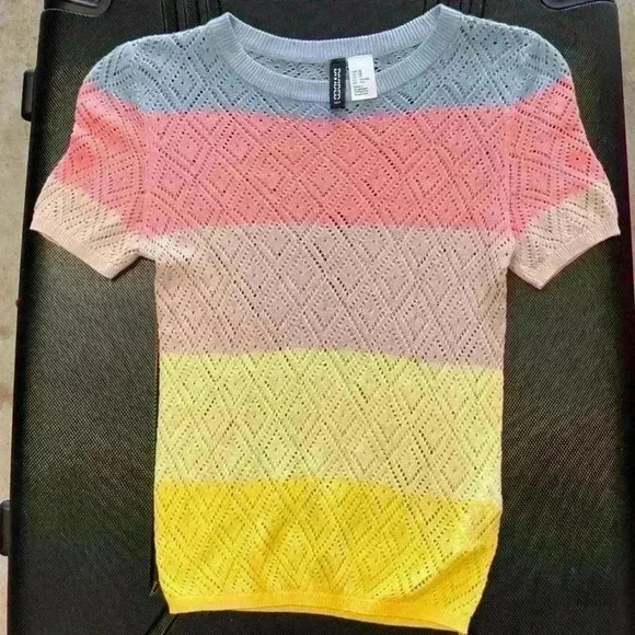 Divided Tops - H&M crochet sweater t shirt